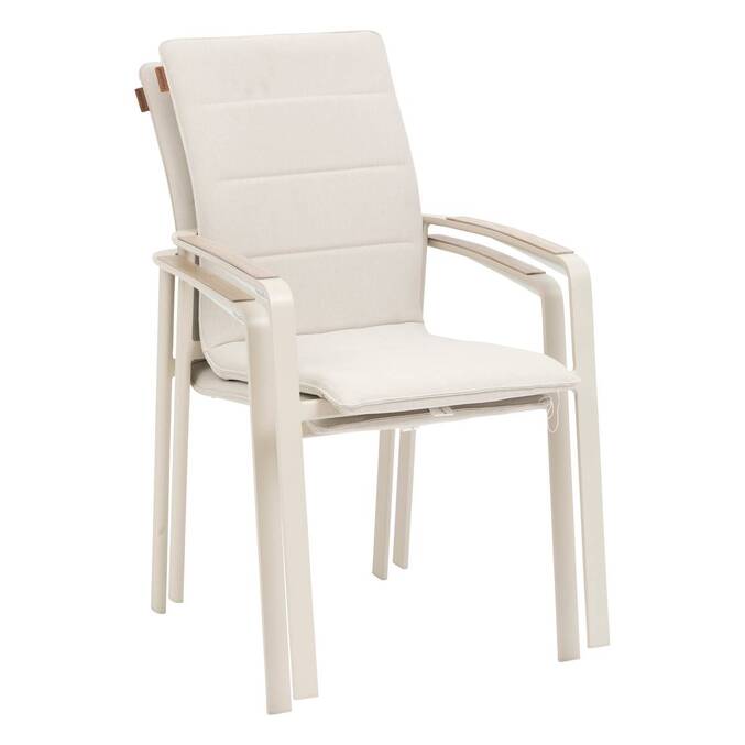 Fauteuil de jardin empilable DIESE Ivoire & Argile