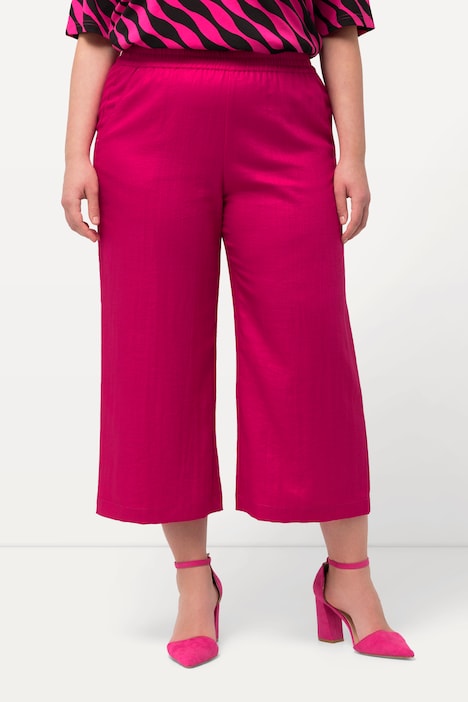 Culotte, wadenlang, weites Bein, Elastikbund