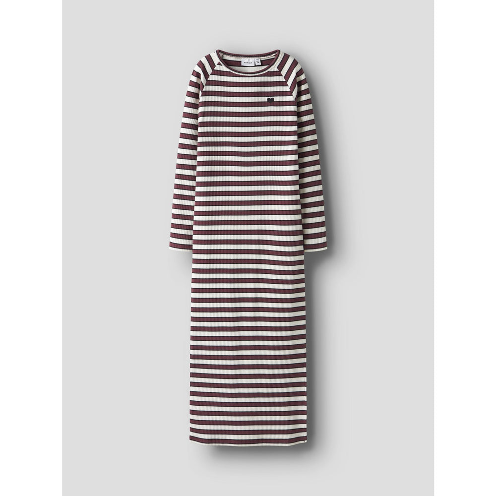 Køb Name It Oxblood Red Nkftala Ls Maxi Slim Kjole