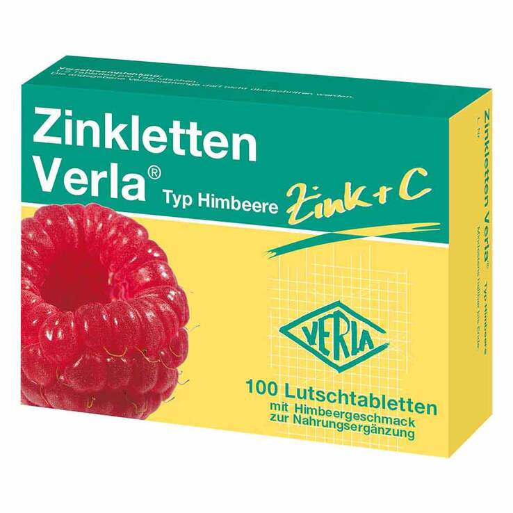 Zinkletten Verla Himbeere Lutschtabletten, 100 St