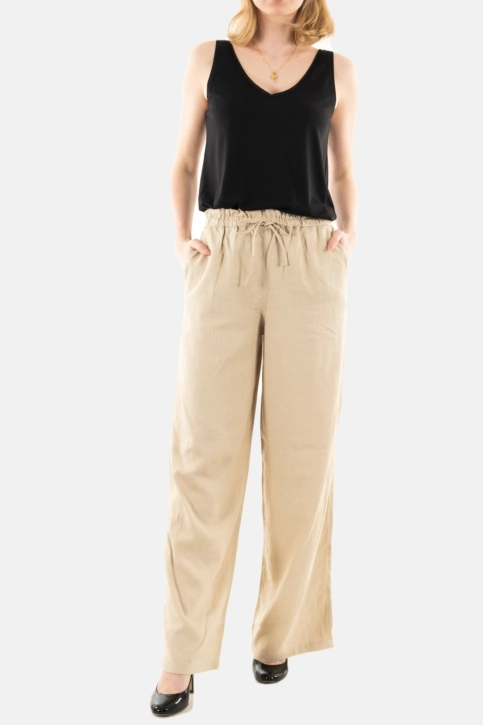 Pantalons only caro oxford tan