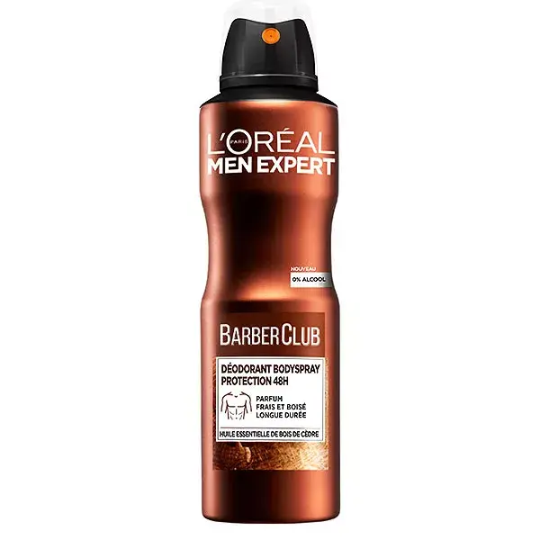 Desodorante Corporal L'Oréal Paris Men Expert BarberClub, Proteção 48h, 150ml