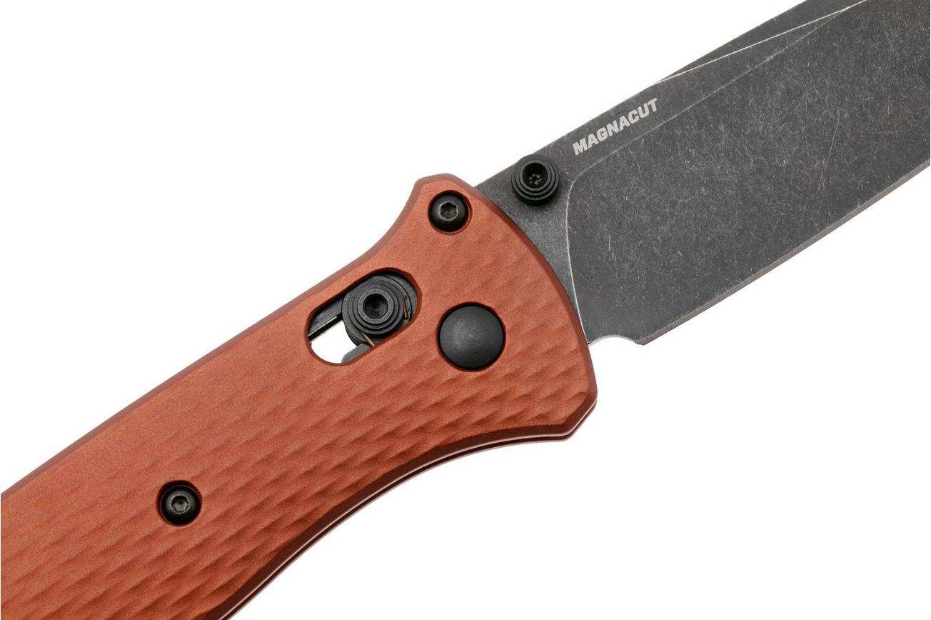 Benchmade Bailout 537BK-07 Blackwashed Cerakote CPM Magnacut Tanto, Burnt Copper Aluminium, zakmes