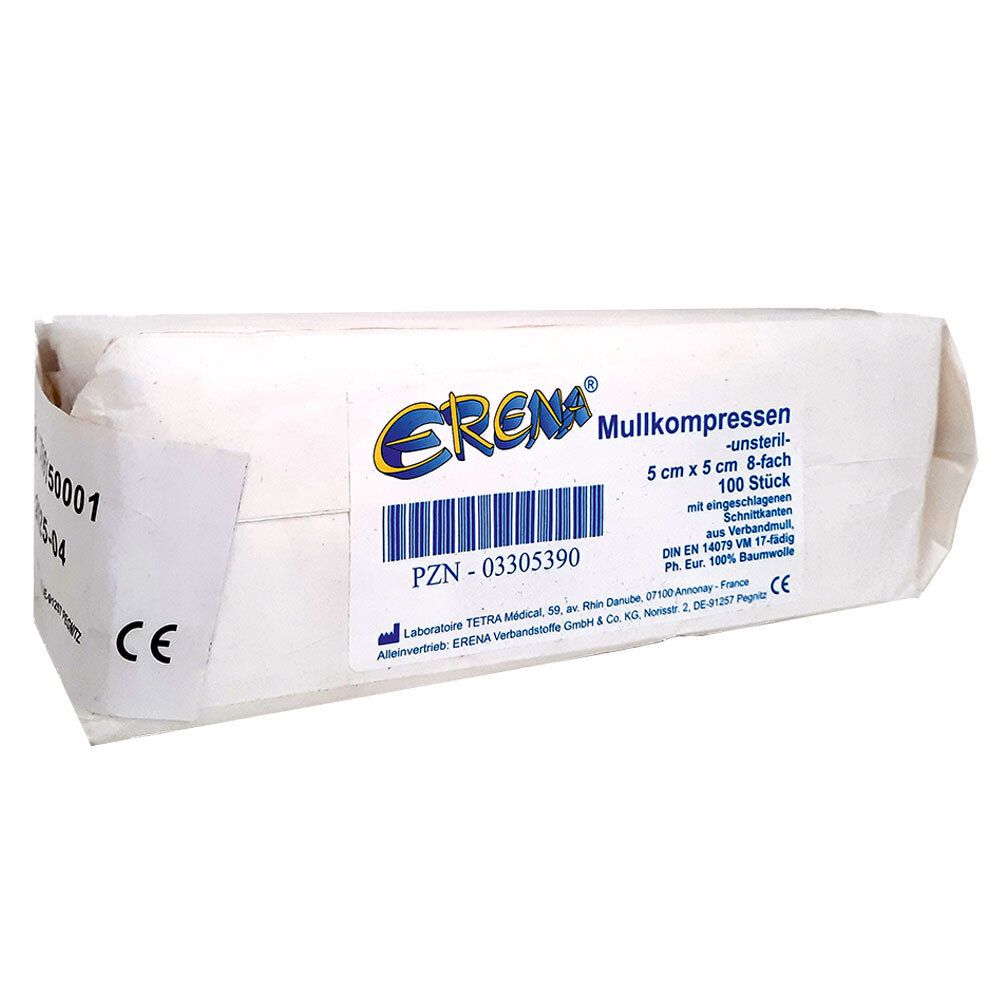 Erena® Mullkompressen 8 fach 5 x 5 cm unsteril