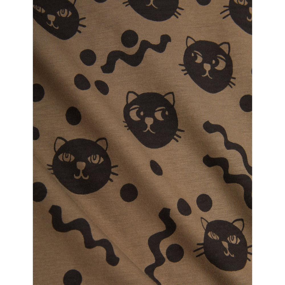 Køb Mini Rodini Brown Squiggly Cats AOP Bukser