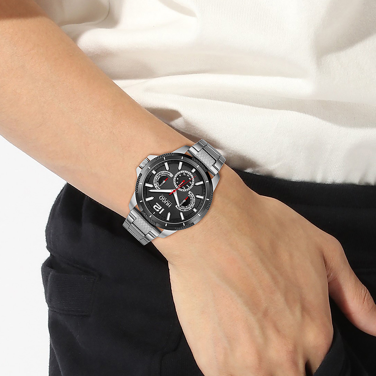 Montre HUGO Sport homme bracelet acier