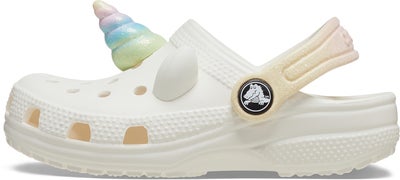 Crocs Classic IAM Rainbow Unicorn Kids Sandaler, Chalk