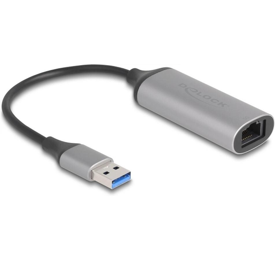 Netzwerk-Adapter USB-A – RJ45 5 Gbps USB Typ-AUSB Type-A Adapter zu 5 Gigabit LAN Anthrazit