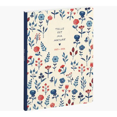 Agenda Green by Julie Adore - 1 semaine sur 2 pages - 16 mois - 15 x 21 cm - bleu - Exacompta