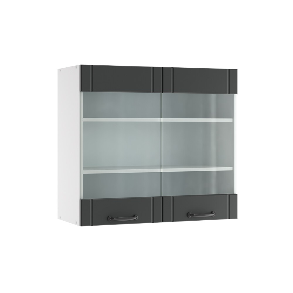 Vicco Hängeglasschrank 80 cm FAME Line Küchenschrank Küchenzeile Landhaus Anthrazit