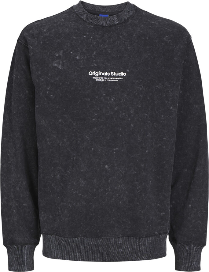 Jack & Jones JORVESTERBRO WASH SWEAT CREW NECK J Black/loose