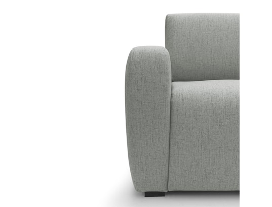 DIVANI.STORE - Canapé lit duna matelas h20 cm gris clair 3 places maxi