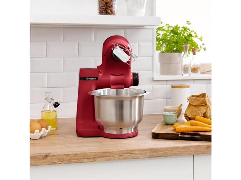 Bosch Küchenmaschine MUMS2ER01 Rot Küchengerät für schnelle Back- und Kochergebnisse