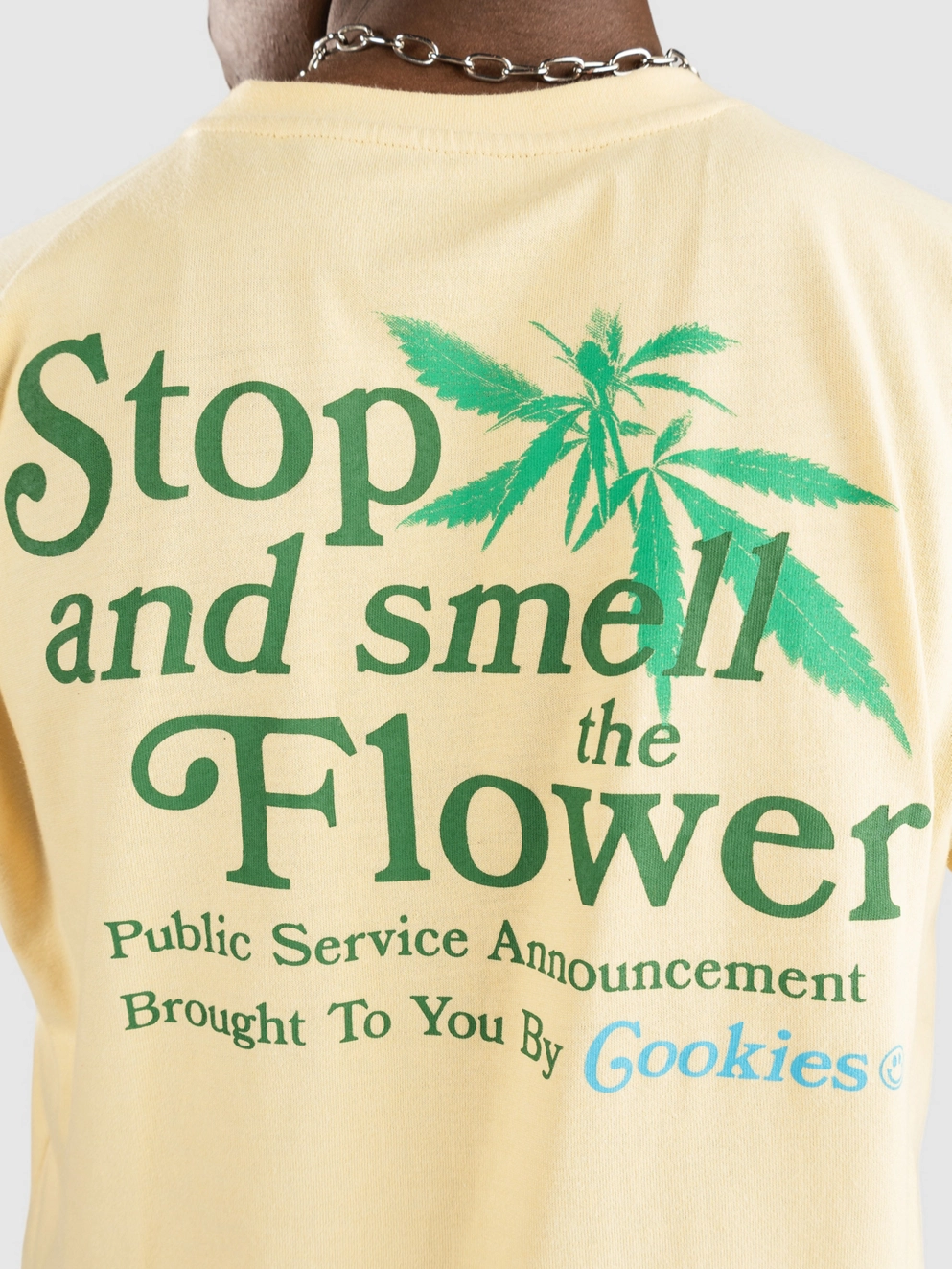 Cookies Smell The Flower T-Shirt cream
