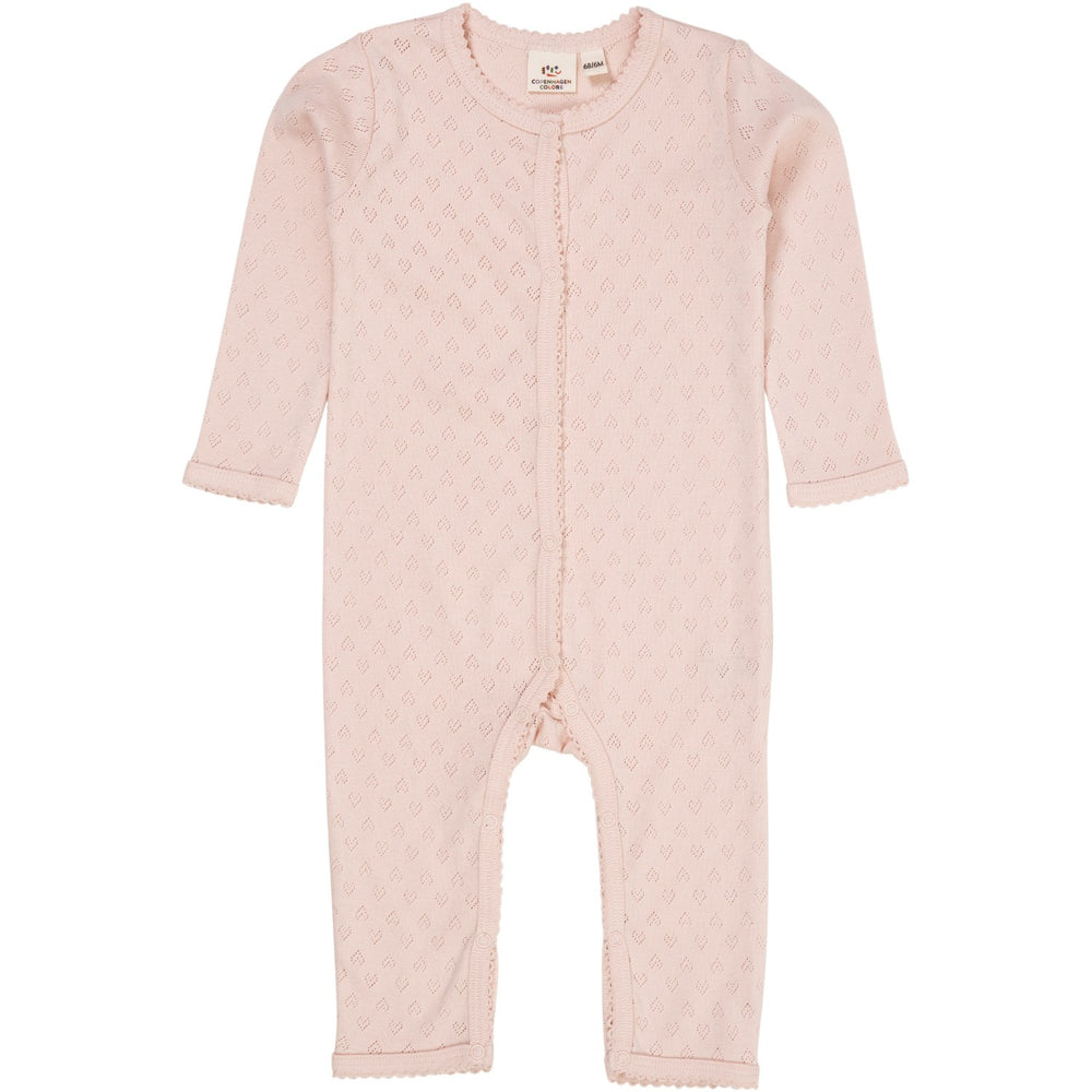 Køb COPENHAGEN COLORS Dusty Rose Pointelle Heart Full Body