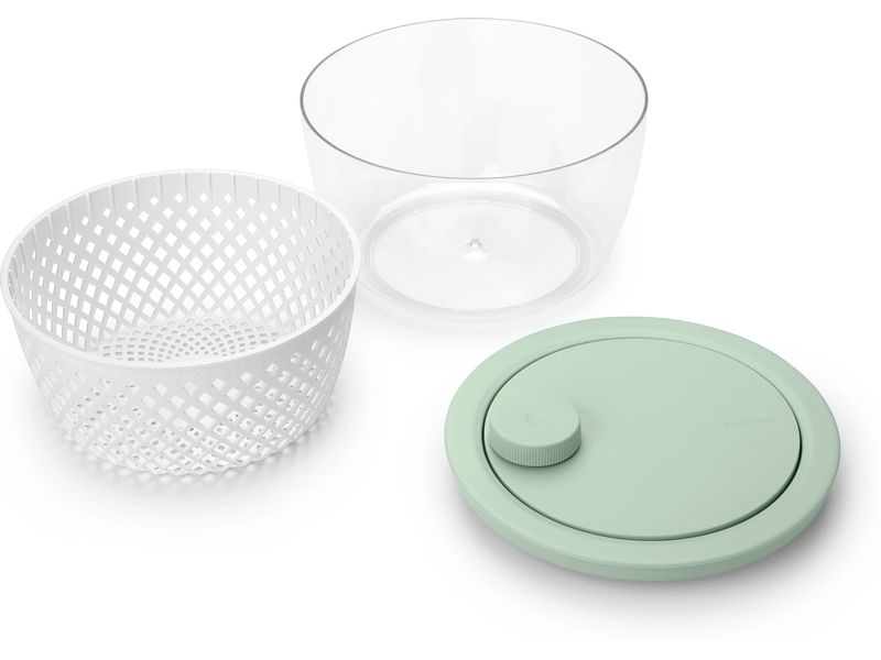 Brabantia Salatschleuder Tasty  25 cm, Grün/Transparent Schleuder für Salat