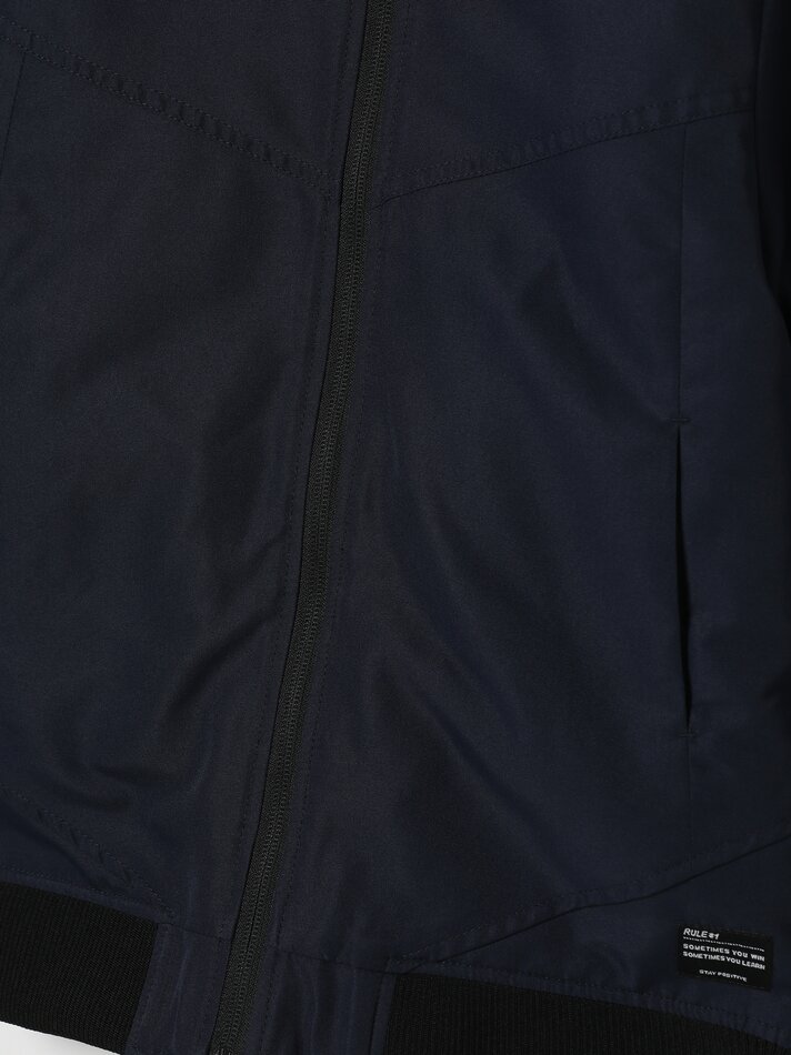 Jaqueta acolchoada com capuz - Azul-marinho