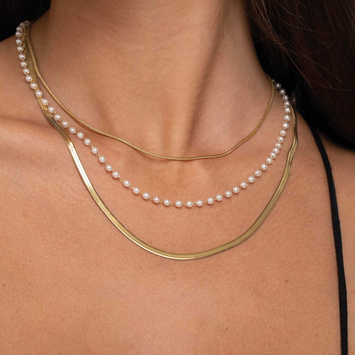 Collier Rachel acier doré or
