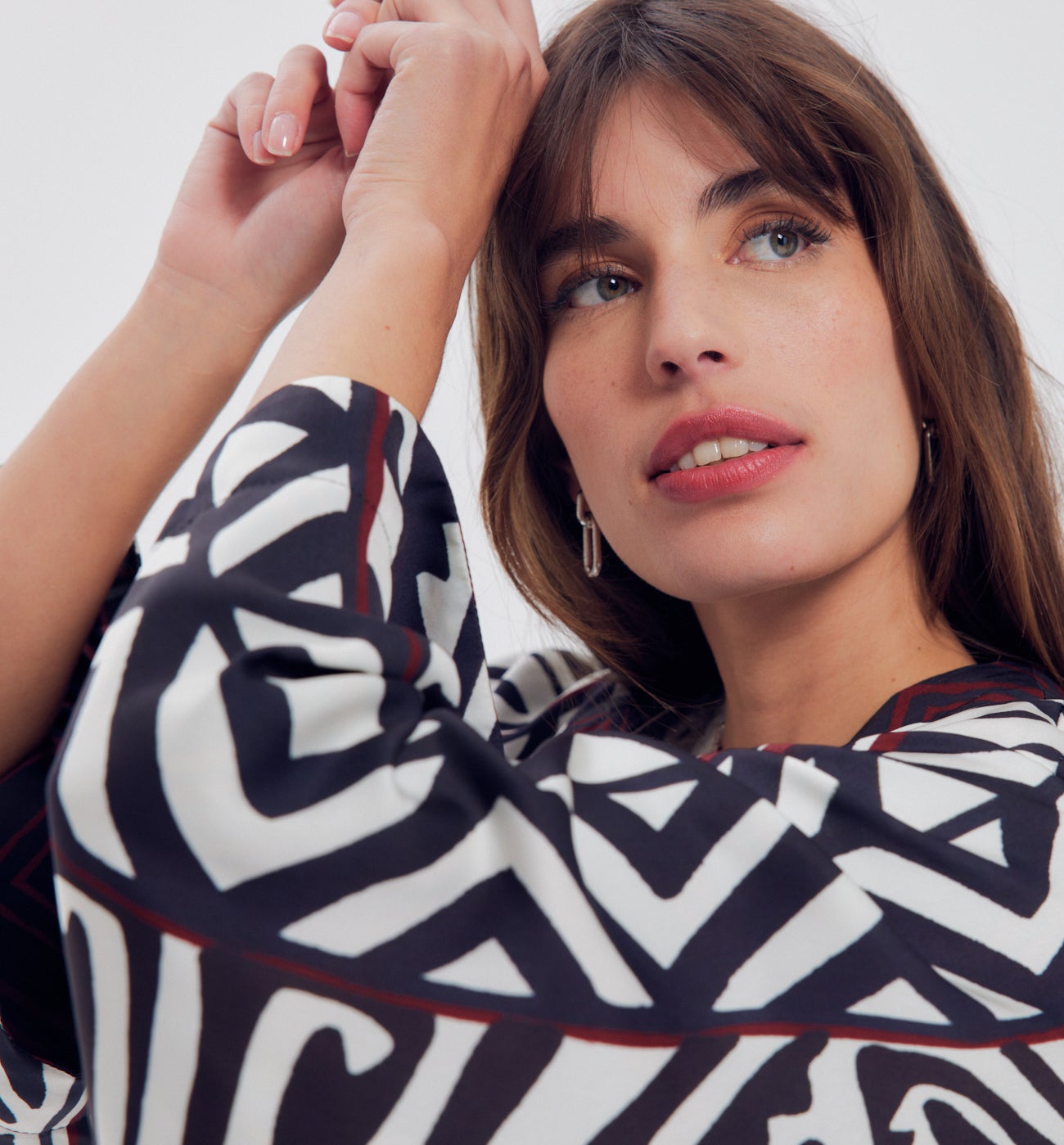 LE KIMONO REVERSIBLE - Imprimé noir