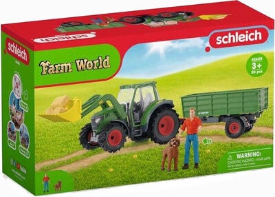 Schleich 42608 Farm World Traktor med Tilhenger