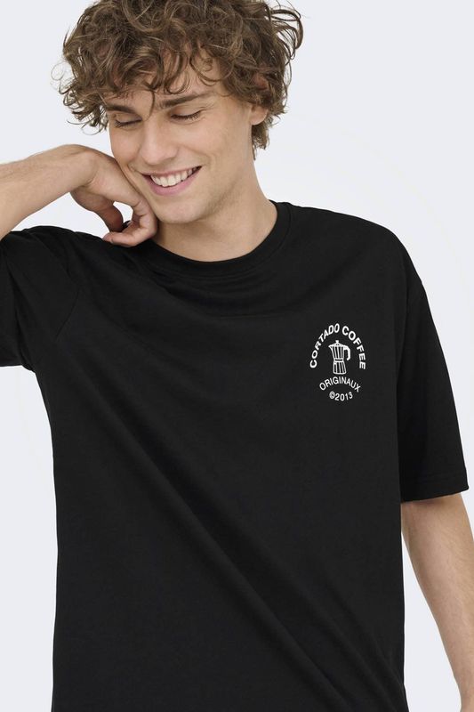 Onsnathan - T-shirts - Katoen - Korte Mouwen - Relaxed Fit - Bedrukt Detail