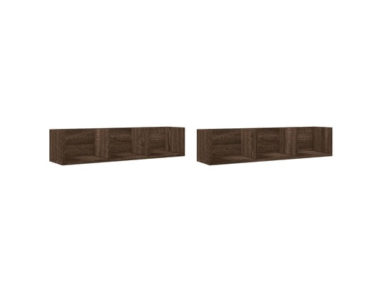 VIDAXL - Elément suspendu Armoires murales 2pcs chêne marron 75x18x16,5cm bois ingénie...
