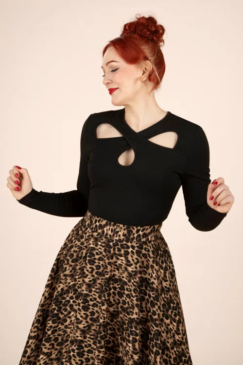 Vixen Criss cross top in zwart