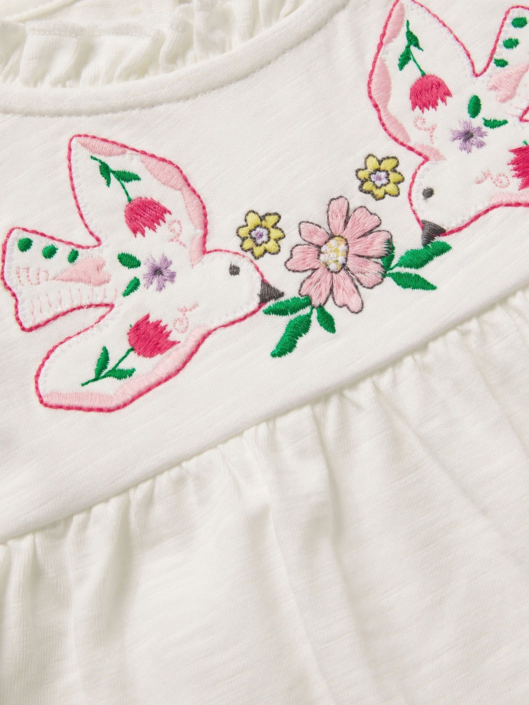 Monsoon blouses van 100% katoen met duifborduursel en korte mouwen