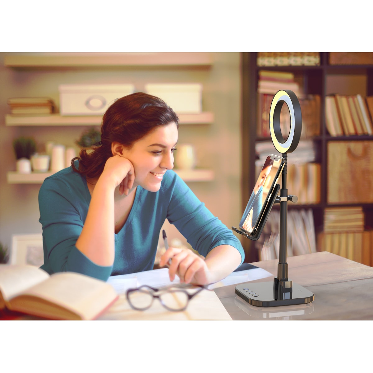 Digip Success smarttelefonstativ og LED-ringlys