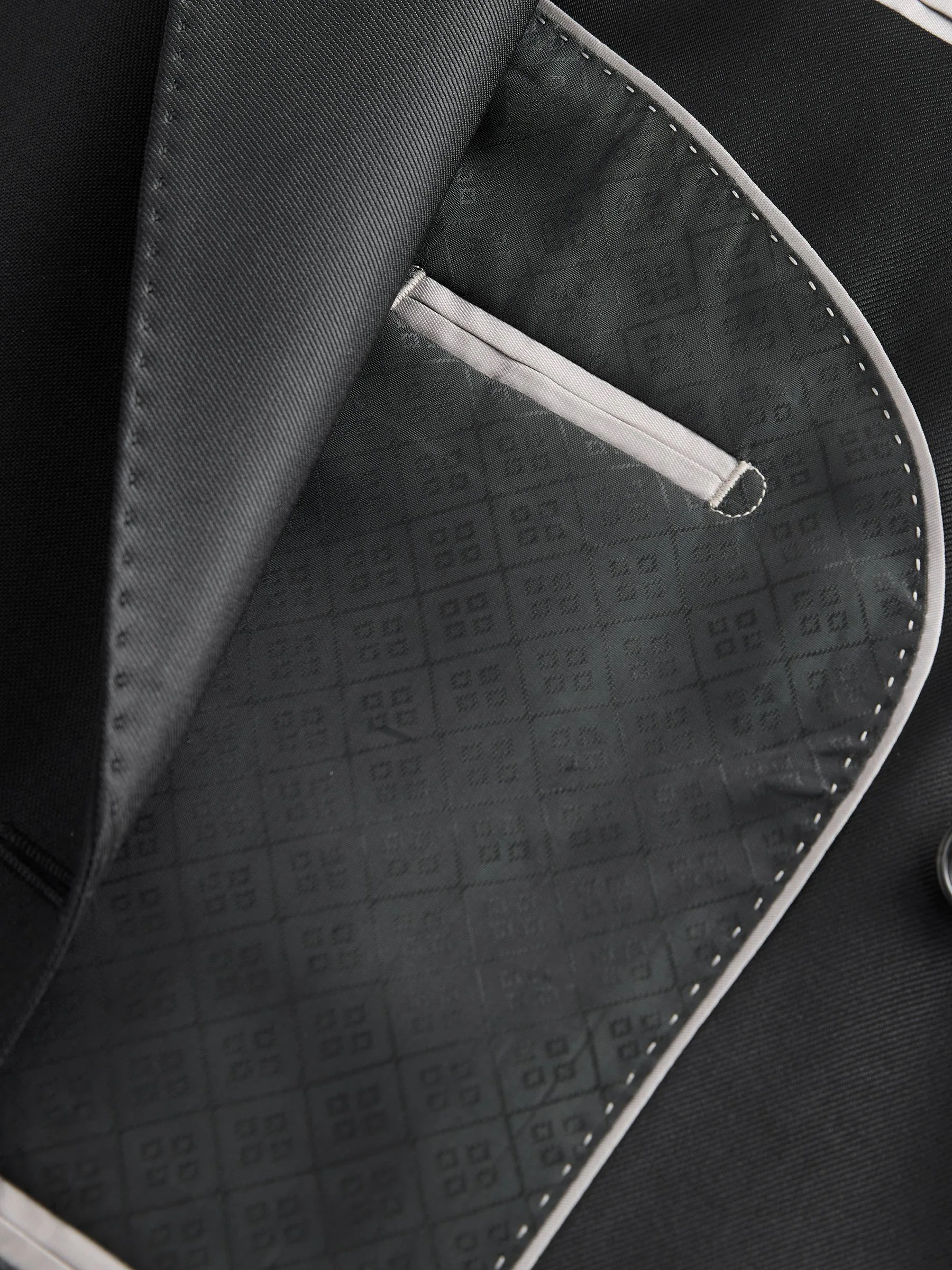 Zwart - Signature Nova Fides 100% Italian Wool Double Breasted Tuxedo Suit Jacket