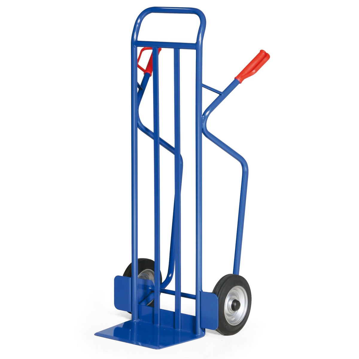 Protaurus stalen buisstapelwagen, draagvermogen 350 kg, rollagers, massief rubber, 380x270 mm