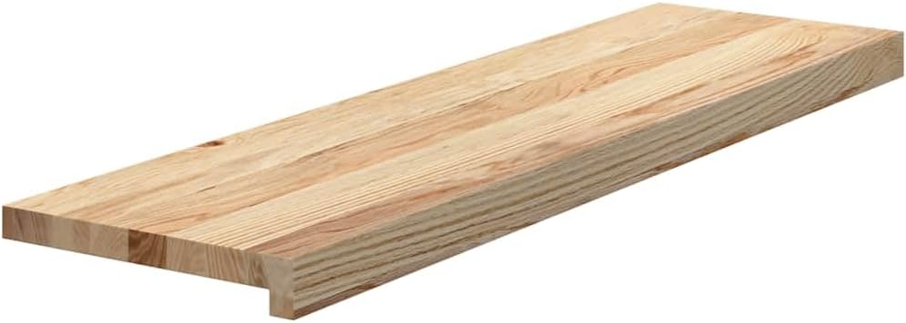 vidaXL Treppenstufen 12 STK. Unbehandelt 90x30x2 cm Massivholz Eiche, Treppenstufe für Holztreppen, Treppenstufe Holz, Fenstersims, Treppenstufe Eiche
