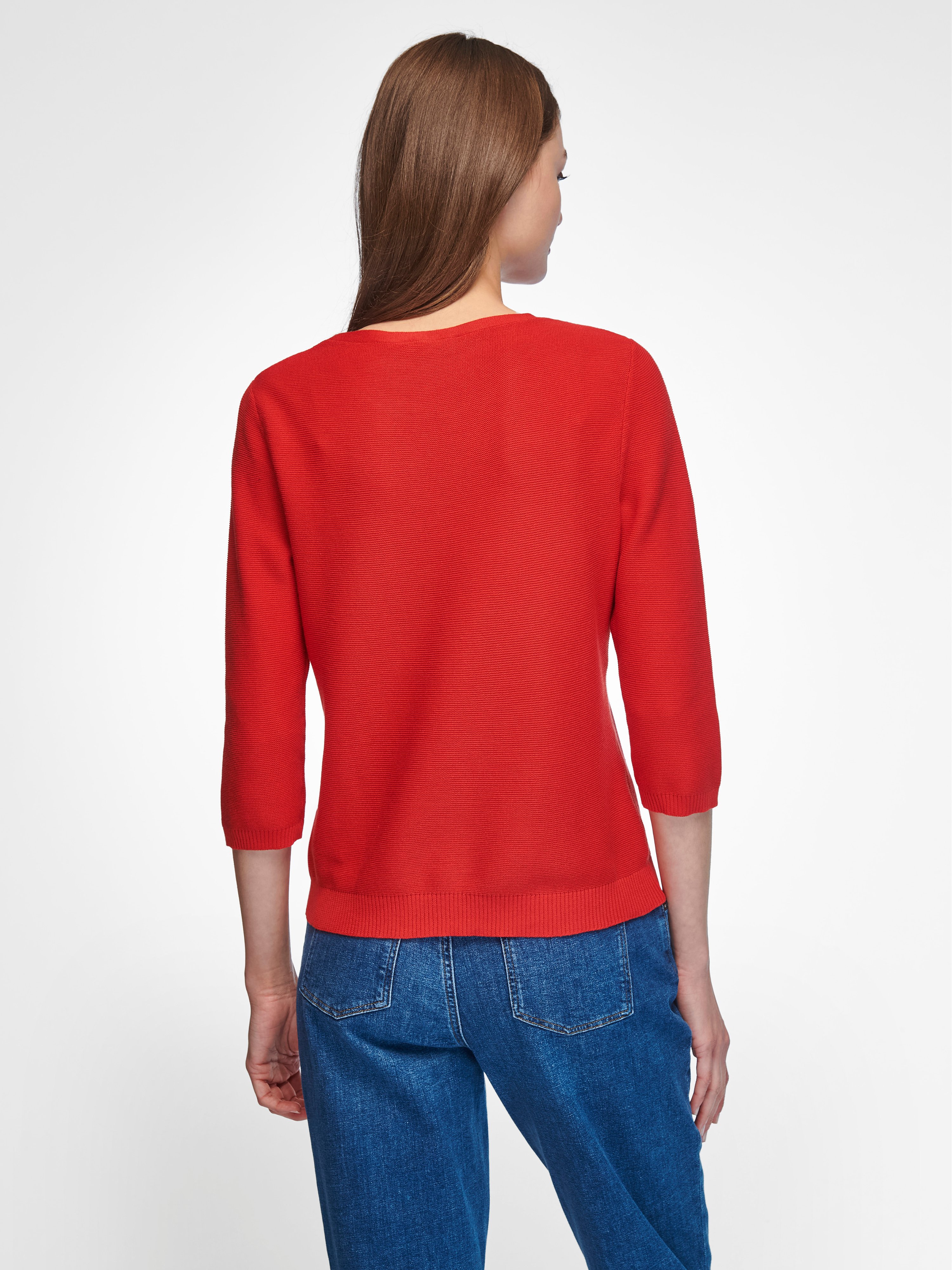 Rundhals-Pullover mit 3/4-Arm