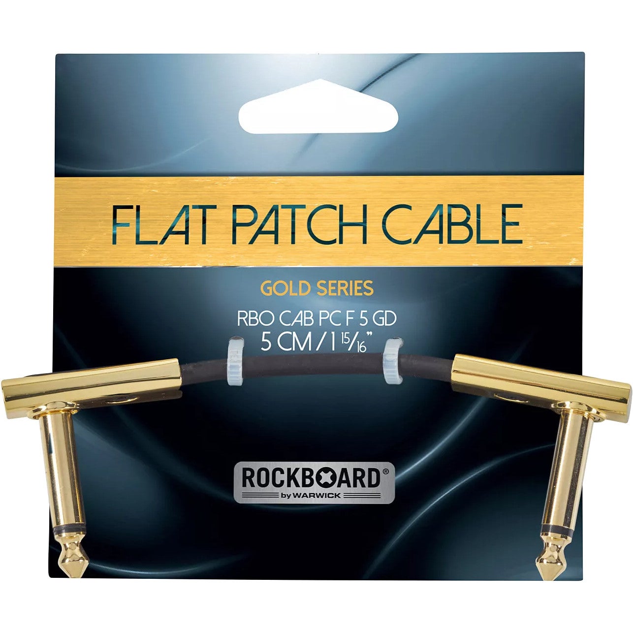 RockBoard Gold Series Flat Patch Cable zwart 5 cm