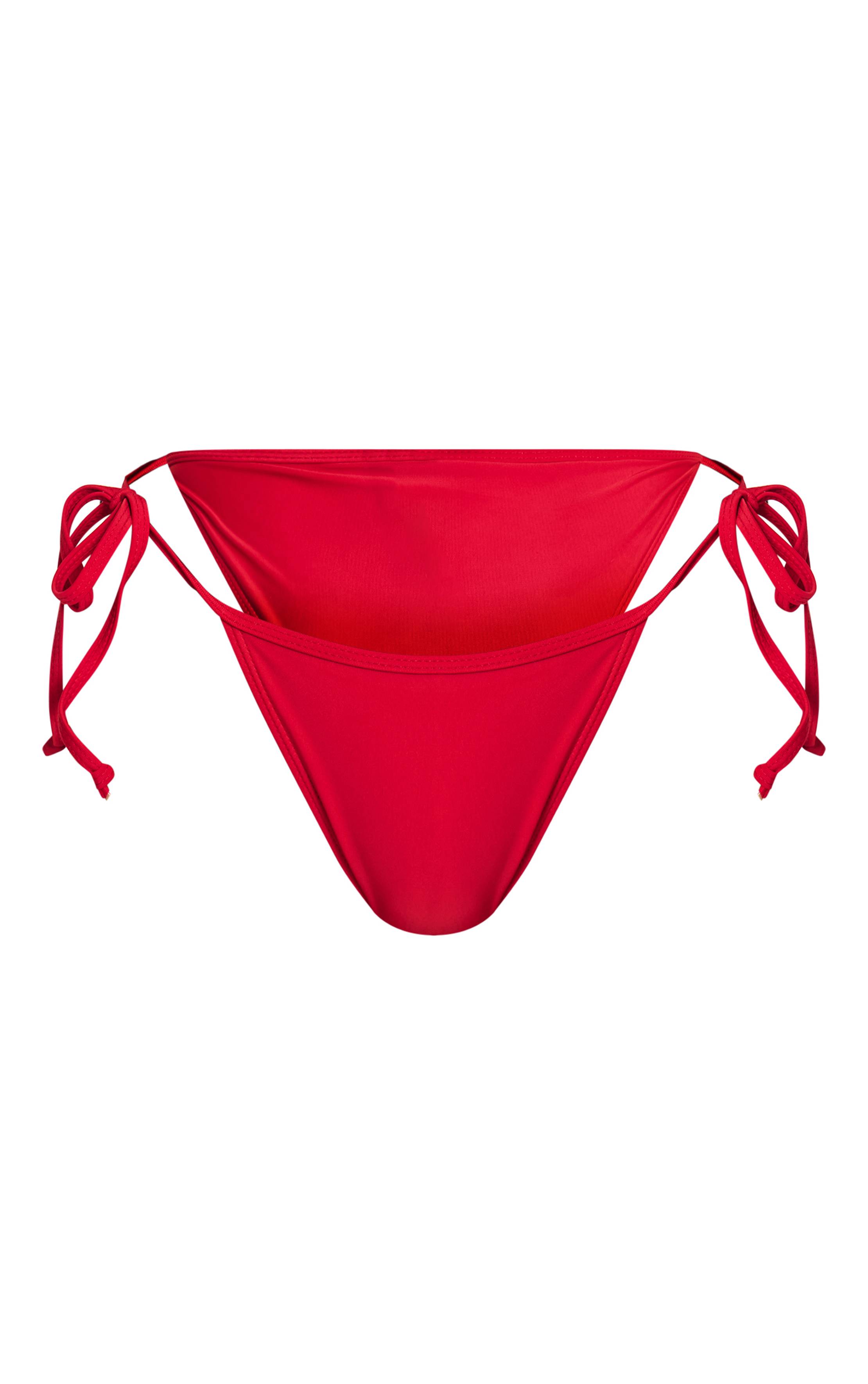 Rouge Bas De Bikini À Nouer Sur Les Côtés Mix & Match
