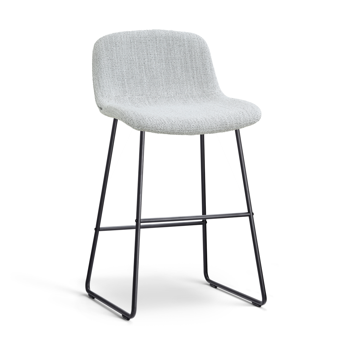 Barkruk Nino-Mats zwart onderstel grijs melange  65 cm