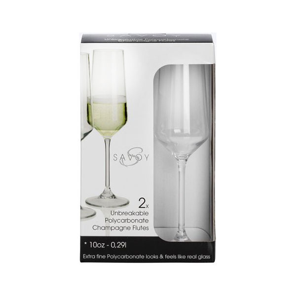 Lot de 2 flutes à champagne SAVOY