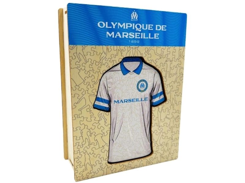 Iconic Puzzle Olympique Marseille – Trikot Offizielles Holzpuzzle, Grösse M