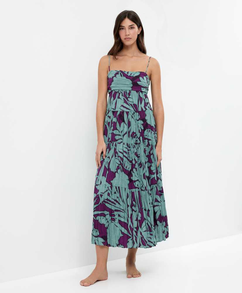 Vestido longo sem alças