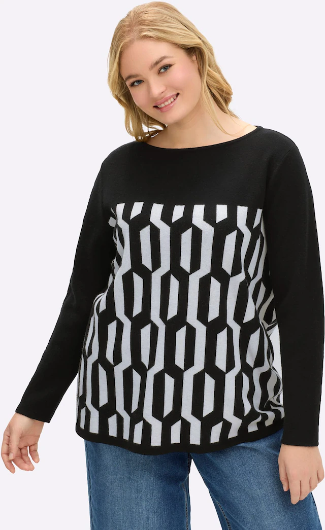 Sheego Jacquardpullover »Pullover«