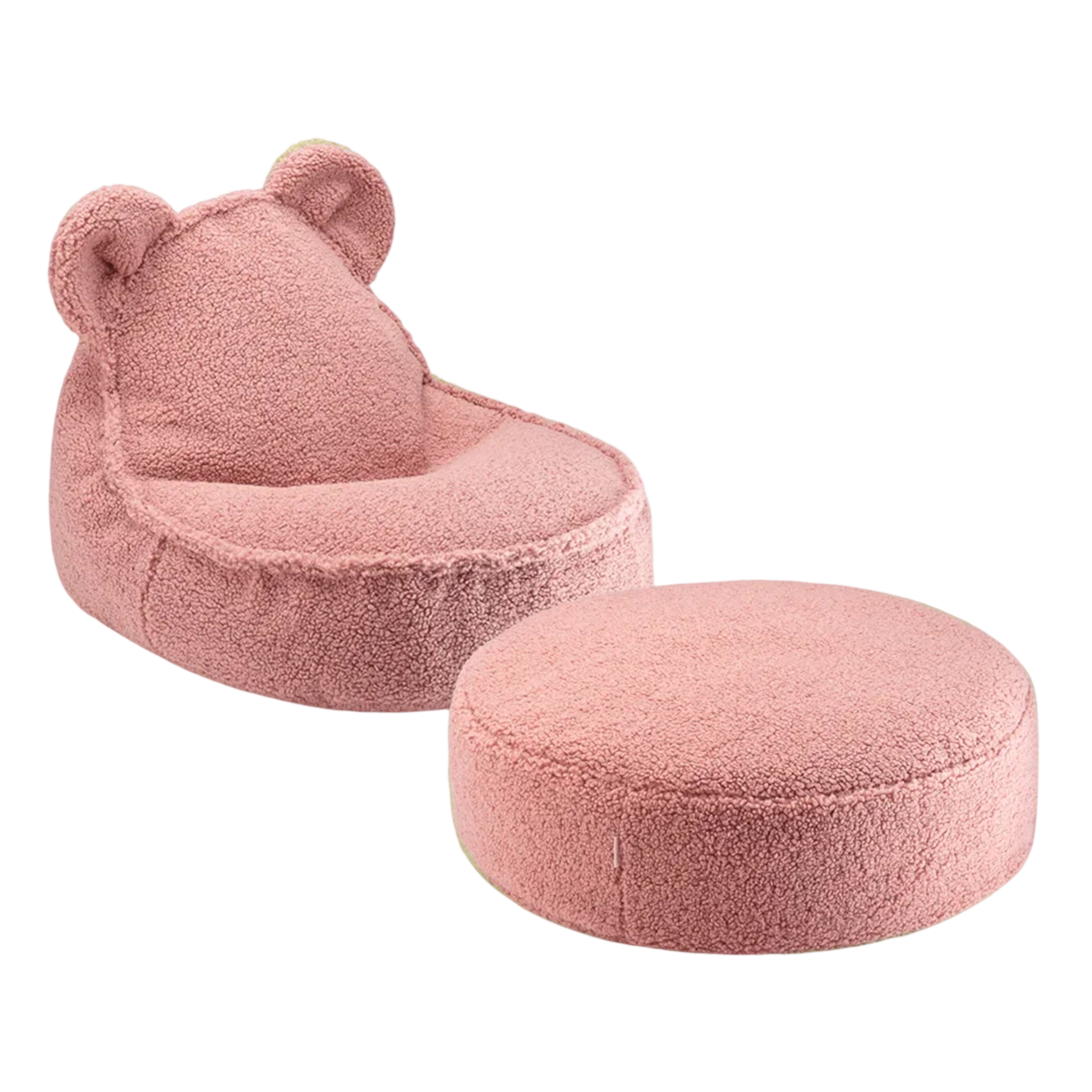 Wigiwama Sitzsack Teddy und Ottoman Set Guava