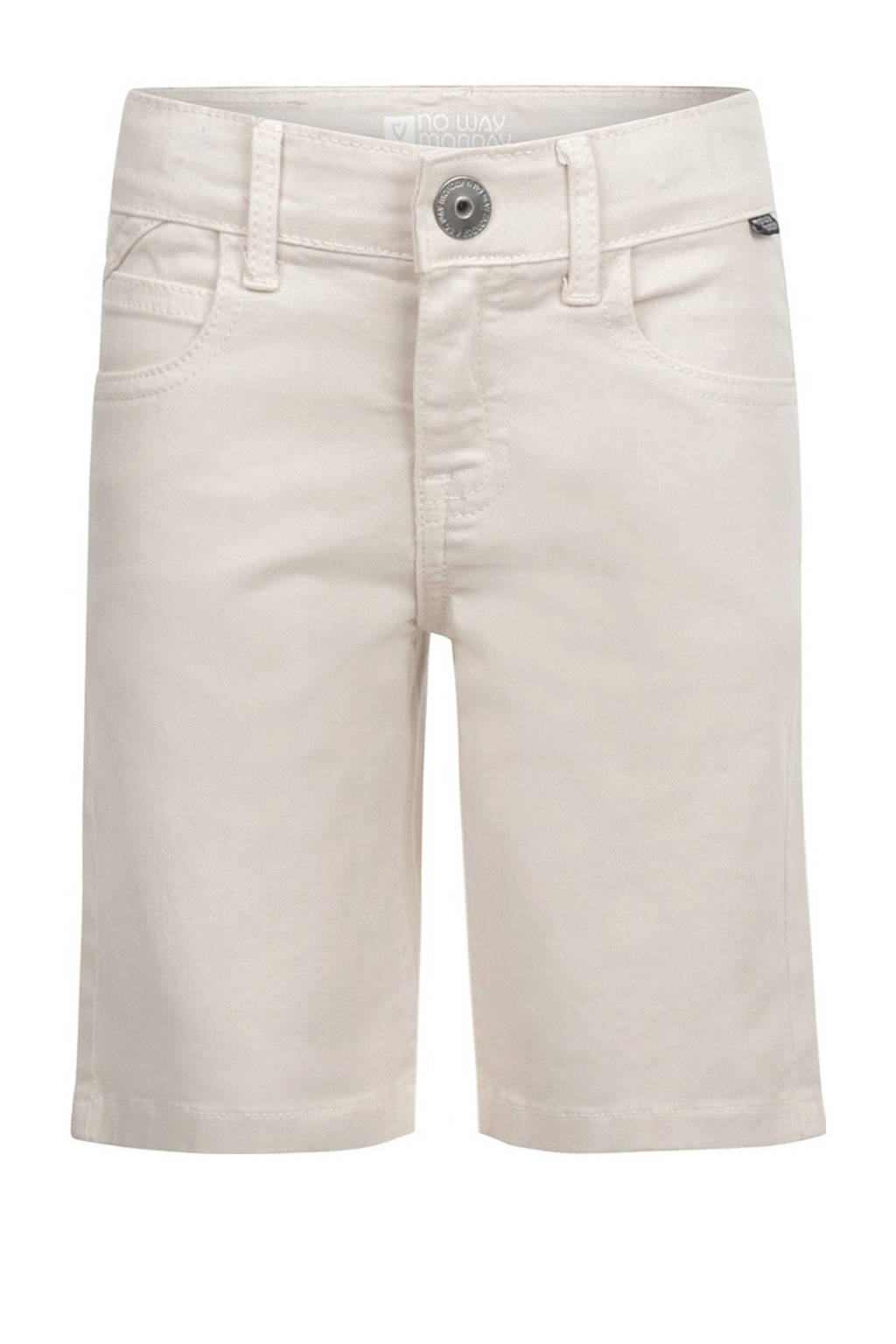 No Way Monday denim shorts ecru