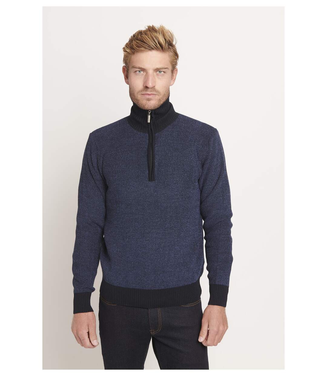 Pull col montant à zip MAILLE