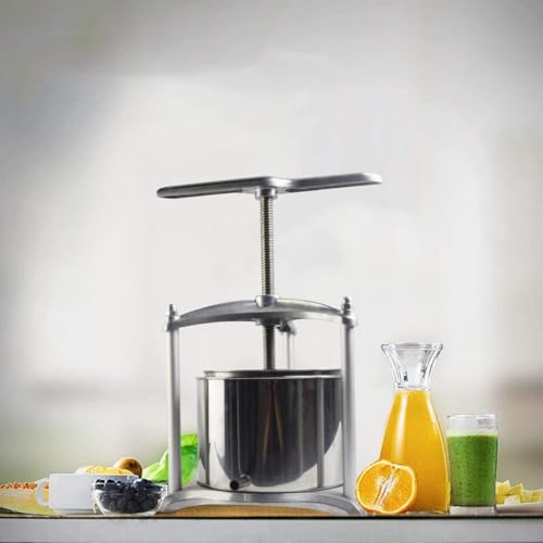 Presse à vin – Presse fruits nature pour raisins, cerises, myrtilles, également pour légumes, fromage et herbes (3 l) : Cuisine et Maison
