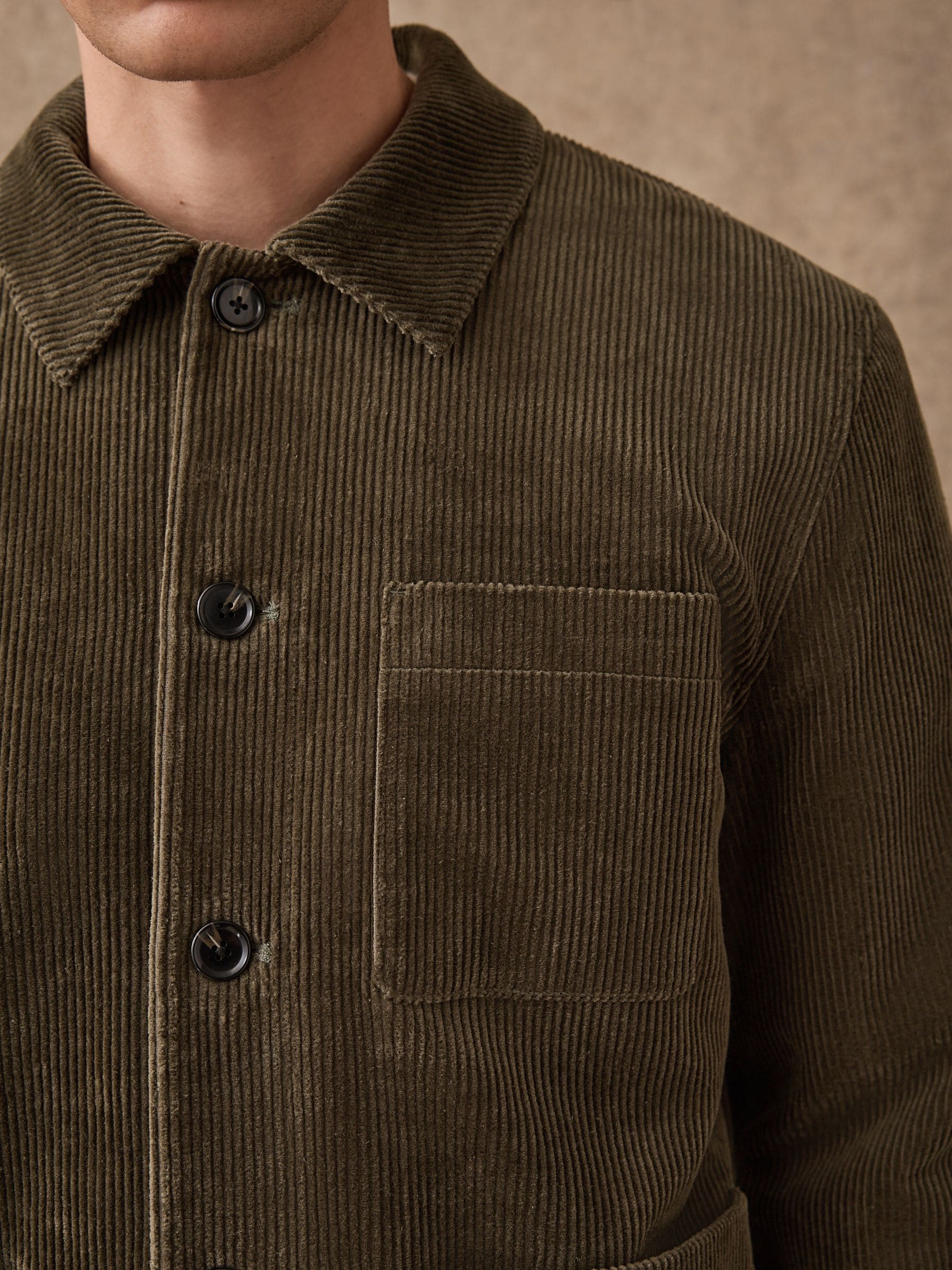 Grijs-groen - Slim Rijk Corduroy Jack