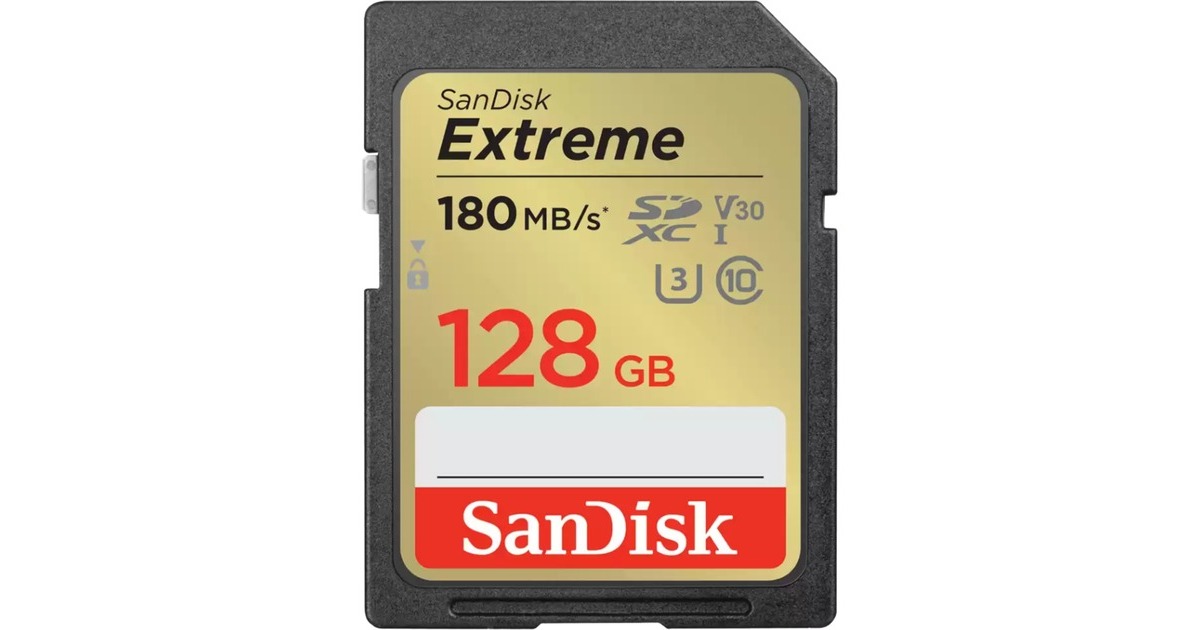 SanDiskExtreme SDXC 128 GB geheugenkaart  (UHS-I U3, Class 10, V30)