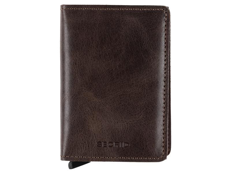 SECRID Portemonnaie Slimwallet Vintage Chocolate Geldbörse mit RFID-Schutz
