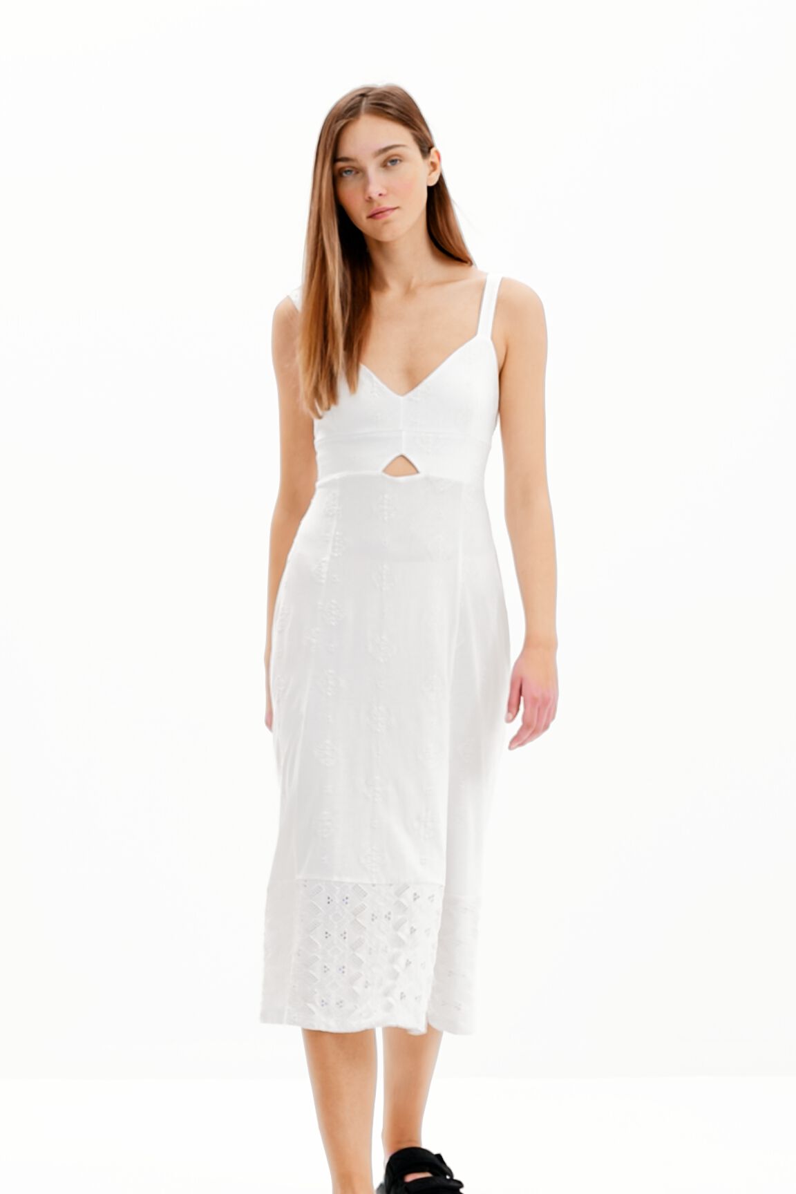 Robe midi bretelles