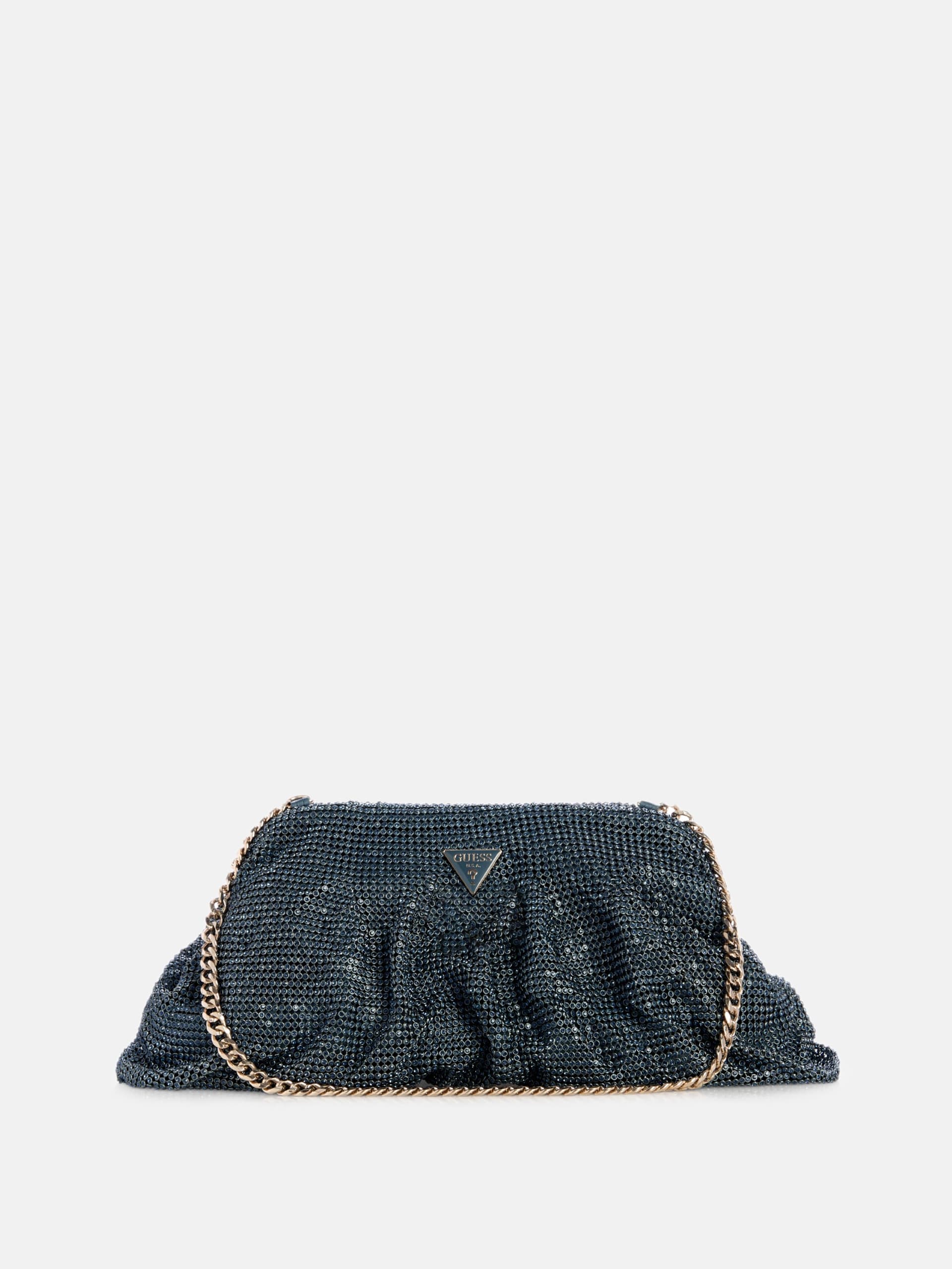 Clutch Zalina com armação de strass