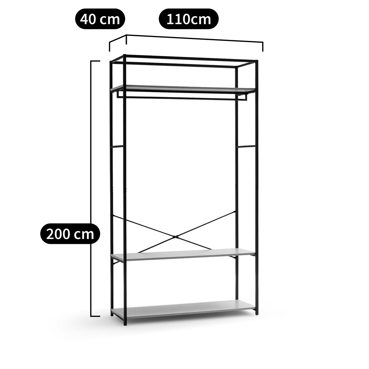 LA REDOUTE INTERIORS<br>Módulo de vestir L110 cm, Adarbi